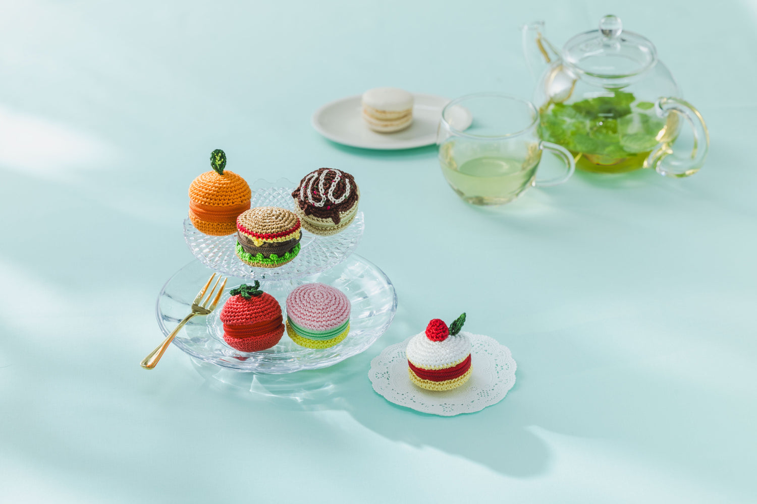 刺しゅう糸で編むちいさなポーチ(かぎ針編み) フード