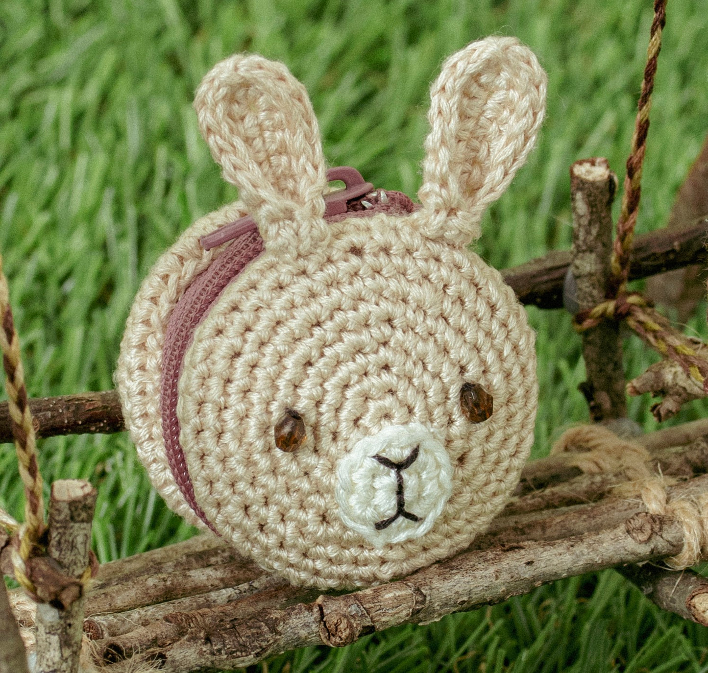 コスモ(COSMO) 刺しゅう糸で編む小さなポーチ（かぎ針編み）アニマル