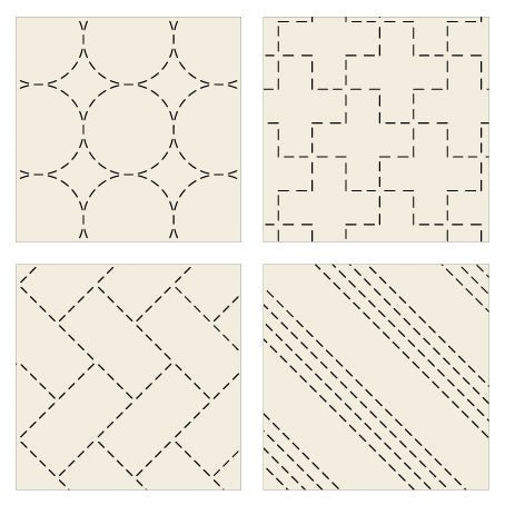 刺し子 コースターが4枚作れるクロス 【刺し子】 (アイボリー) No.98910 - COSMO コスモ