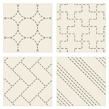 刺し子 コースターが4枚作れるクロス 【刺し子】 (アイボリー) No.98910 - COSMO コスモ
