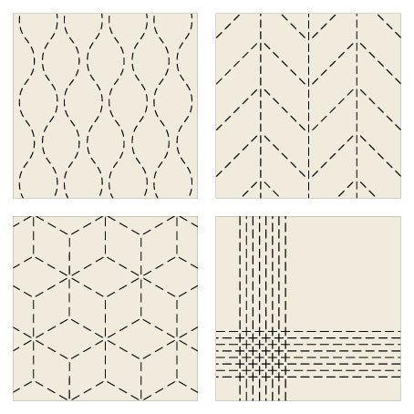 刺し子 コースターが4枚作れるクロス 【刺し子】 (アイボリー) No.98912 - COSMO コスモ