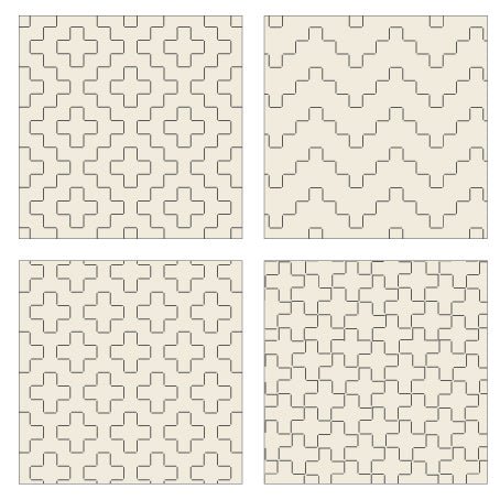 刺し子 コースターが4枚作れるクロス 【一目刺し】 (アイボリー) No.98914 - COSMO コスモ