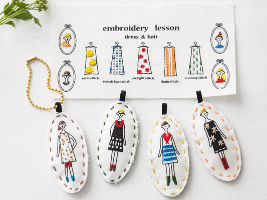 100ネエサン 刺しゅうキット チャーム（ホワイト） No.542107