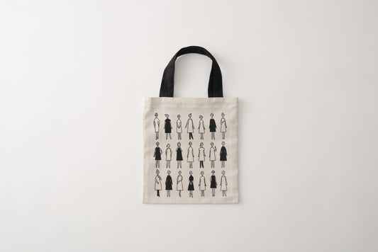 100ネエサン 刺しゅうキット 縫製済みミニトート  (ペールグレー) No.542203