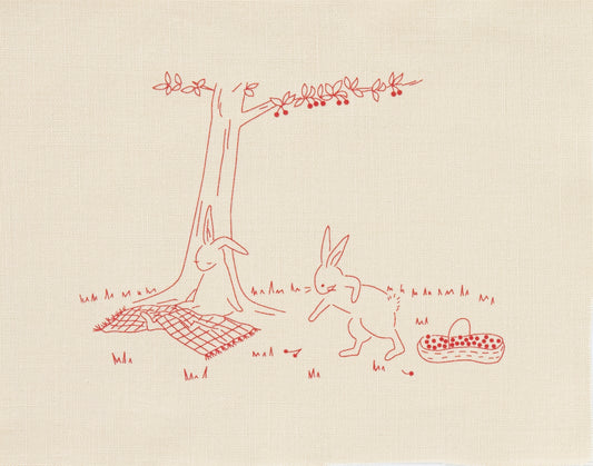 COSMO刺しゅうキット アーティストコレクション2 （うさぎのピクニック）ライトハニー No.542314