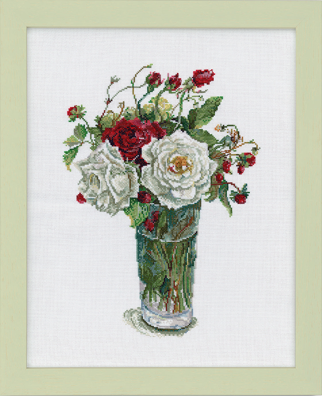 COSMO刺しゅうキット Stitching with Fujico collection バラとワイルドベリー No.552101