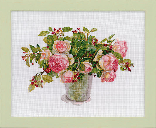 COSMO刺しゅうキット Stitching with Fujico collection バラとジューンベリー No.552102