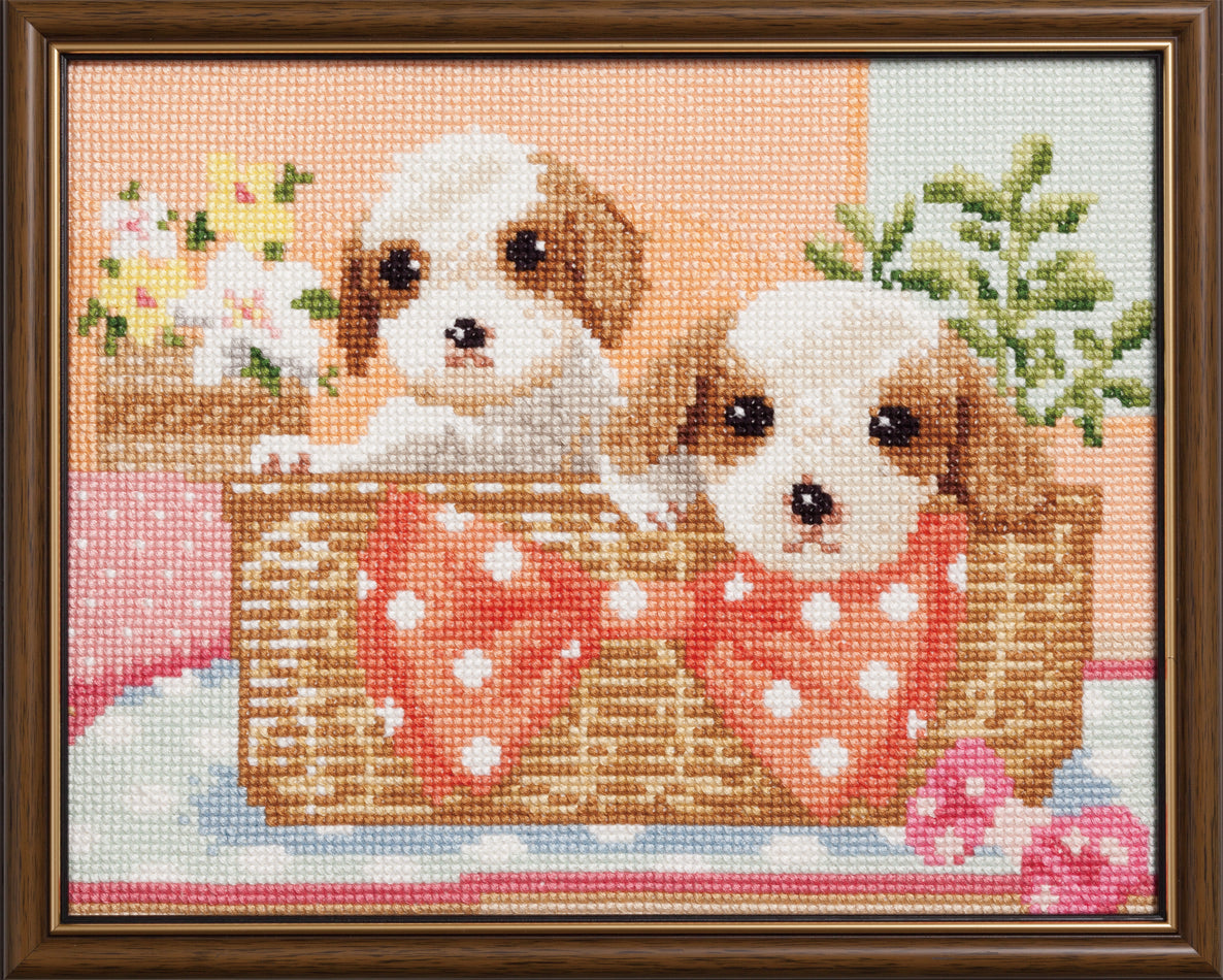COSMO刺しゅうキット Dog & Flower  （キャバリア） No.719