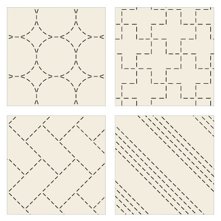 刺し子 コースターが4枚作れるクロス 【刺し子】  (アイボリー) No.98910