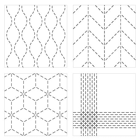 刺し子 コースターが4枚作れるクロス 【刺し子】  (白) No.98911