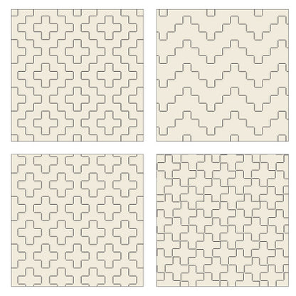 刺し子 コースターが4枚作れるクロス 【一目刺し】  (アイボリー) No.98914