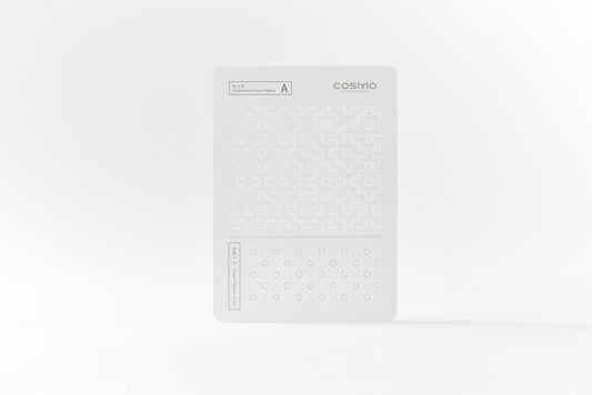 一目刺し　刺し子テンプレート　柿の花A/花刺し（小）　No.412409 - COSMO コスモ