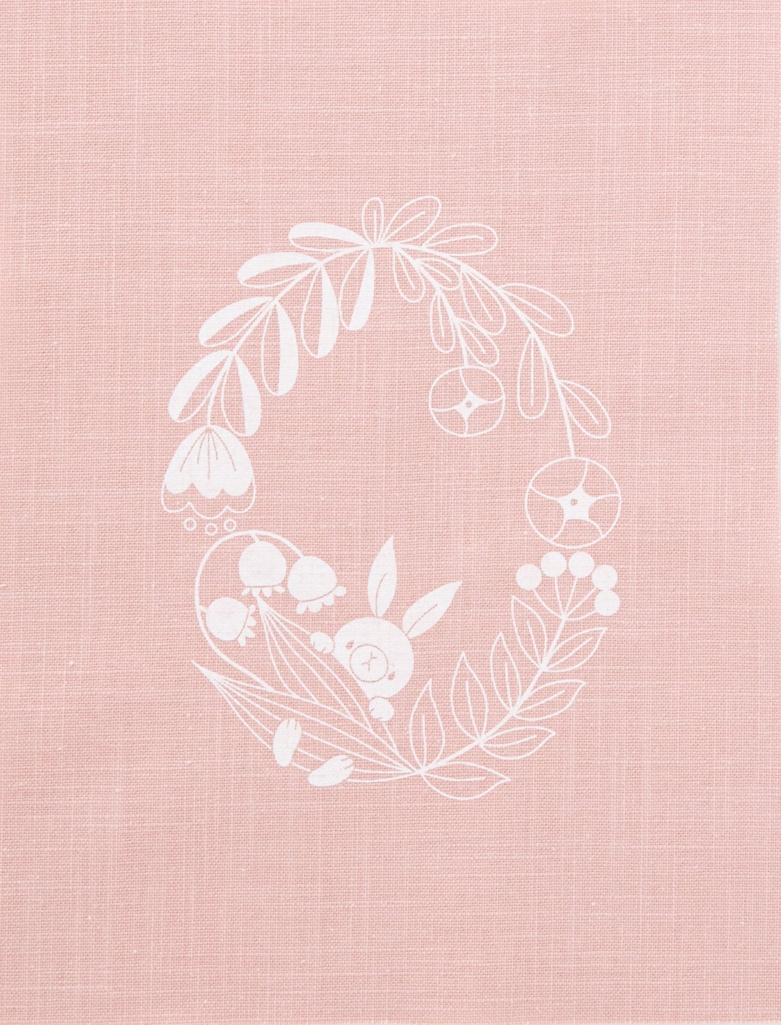 COSMO刺しゅうキット アーティストコレクション2 （うさぎとお花のリース）ピンク No.542309 - COSMO コスモ