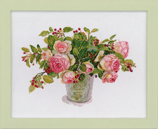 COSMO刺しゅうキット Stitching with Fujico collection バラとジューンベリー No.552102 - COSMO コスモ