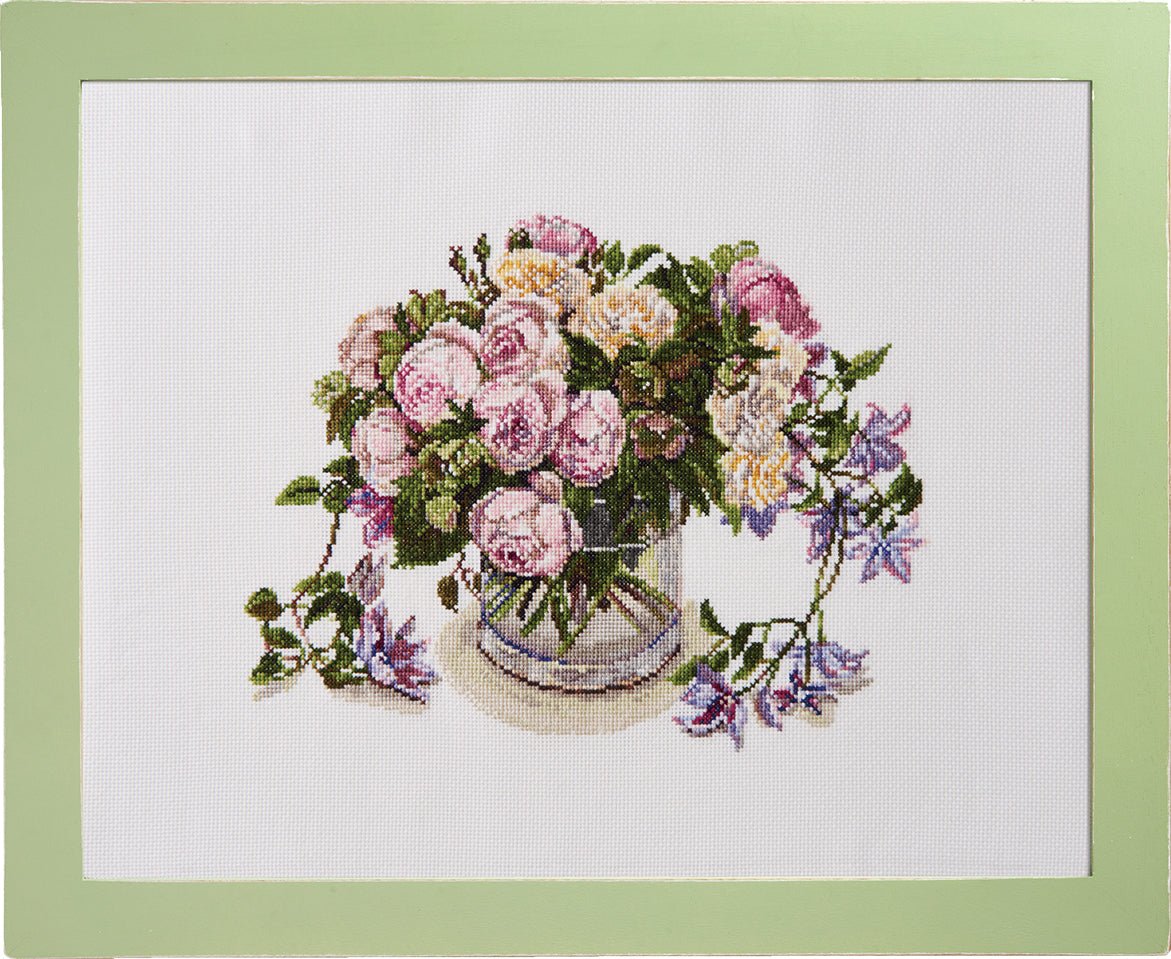 COSMO刺しゅうキット Stitching with Fujico collection フレンチローズ No.552109 - COSMO コスモ