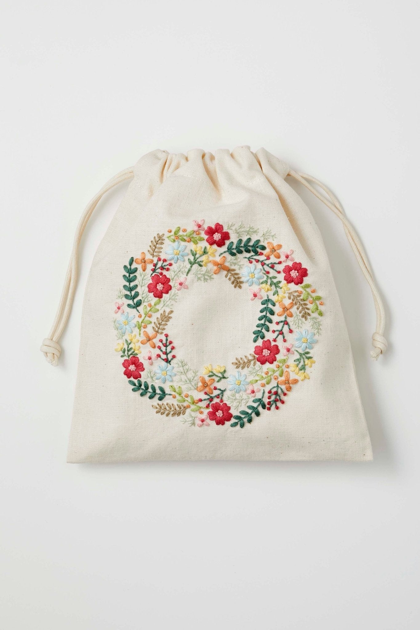 COSMO 刺しゅうキット yulaのこころ躍る草花刺繍 (小花のリース) No.542403 - COSMO コスモ