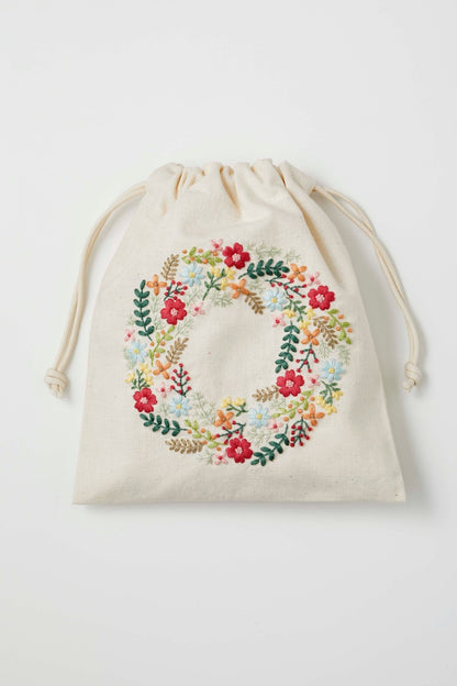 COSMO 刺しゅうキット yulaのこころ躍る草花刺繍 (小花のリース) No.542403 - COSMO コスモ
